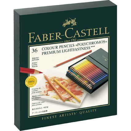 FABER-CASTELL Buntstifte POLYCHROMOS, 36er Atelierbox