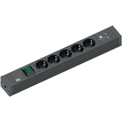 BACHMANN Steckdosenleiste CONNECT LINE, 5-fach, Schalter/USB