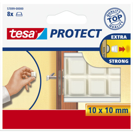 tesa Protect Schutzpuffer, quadratisch, 10 x 10 mm, wei