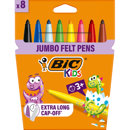 BIC KIDS Fasermaler Visacolor XL ecolutions, 8er Kartonetui