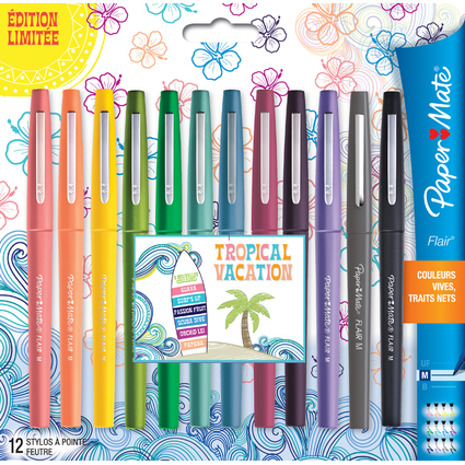 Paper:Mate Faserschreiber Flair TROPICAL VACATION, 12er Etui