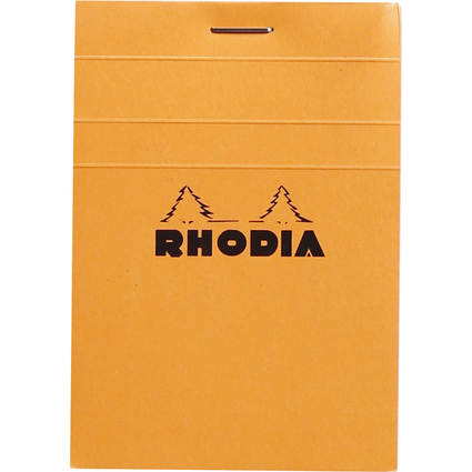 RHODIA Notizblock No. 11, DIN A7, kariert, orange