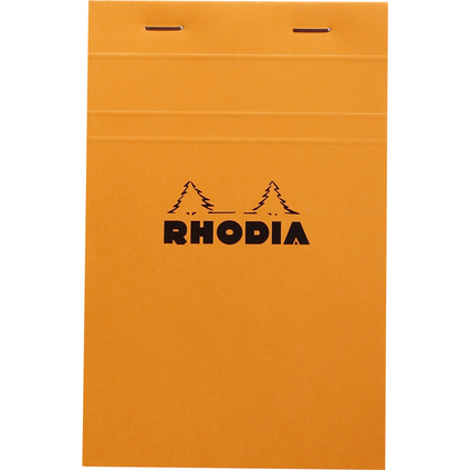 RHODIA Notizblock No. 14, 110 x 170 mm, kariert, orange