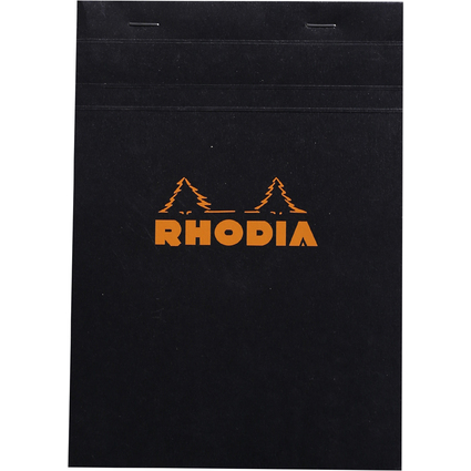 RHODIA Notizblock No. 16, DIN A5, kariert, schwarz