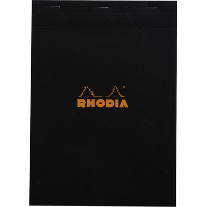 RHODIA Notizblock No. 18, DIN A4, kariert, schwarz