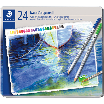 STAEDTLER Aquarellstift karat, 24er Metalletui