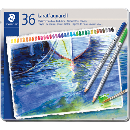 STAEDTLER Aquarellstift karat, 36er Metalletui