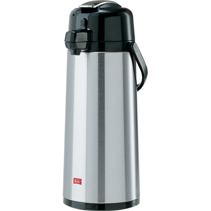 Melitta Pump-Isolierkanne, 2,2 Liter, silber / schwarz