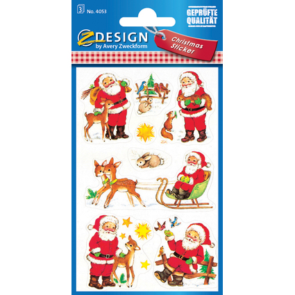 AVERY Zweckform ZDesign Weihnachts-Sticker "Weihnachtsmann"