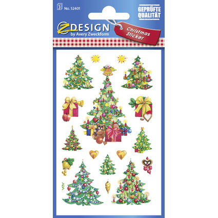 AVERY Zweckform ZDesign Weihnachts-Sticker "Weihnachtsbume"