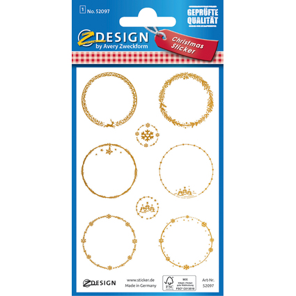 AVERY Zweckform ZDesign Weihnachts-Geschenkesticker "Oval"