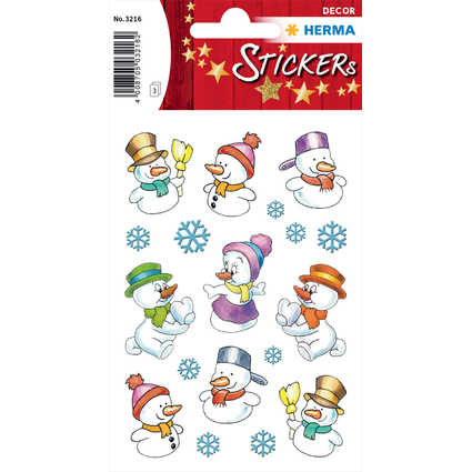 HERMA Weihnachts-Sticker DECOR "Schneemnner"