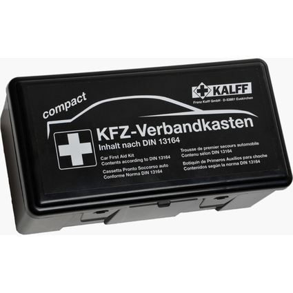 KALFF KFZ-Verbandkasten "Kompakt", Inhalt DIN 13164, schwarz