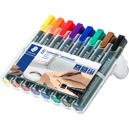 STAEDTLER Lumocolor Permanent-Marker 350, 8er Etui