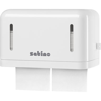 satino by wepa Einzelblatt-Toilettenpapier-Spender, wei