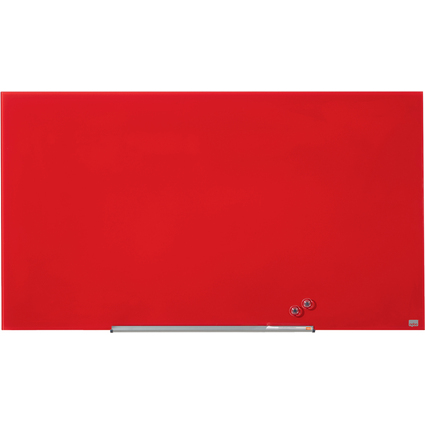 nobo Glas-Magnettafel Impression Pro Widescreen, 57", rot