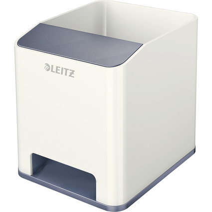 LEITZ Sound Stiftekcher WOW Duo Colour, 2 Fcher, wei