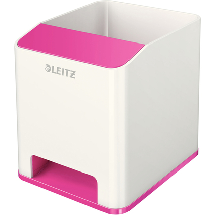 LEITZ Sound Stiftekcher WOW Duo Colour, 2 Fcher, pink