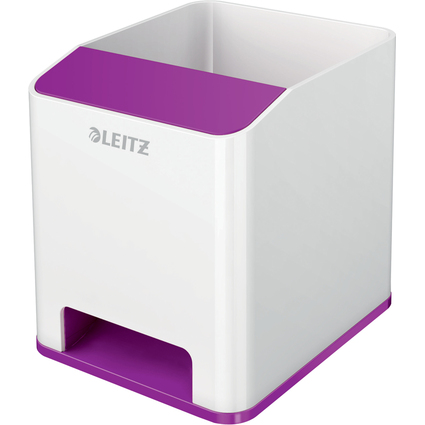 LEITZ Sound Stiftekcher WOW Duo Colour, 2 Fcher, violett