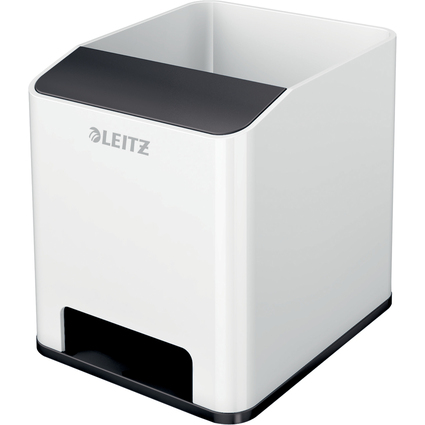 LEITZ Sound Stiftekcher WOW Duo Colour, 2 Fcher, schwarz