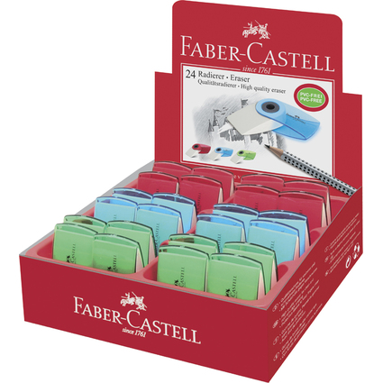 FABER-CASTELL Kunststoff-Radierer SLEEVE MINI, sortiert