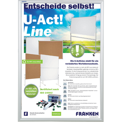 FRANKEN Plakatrahmen Security, feuerfest, DIN A1