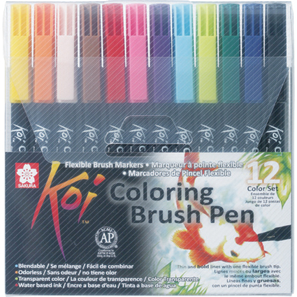 SAKURA Pinselstift Koi Coloring Brush, 12er Etui