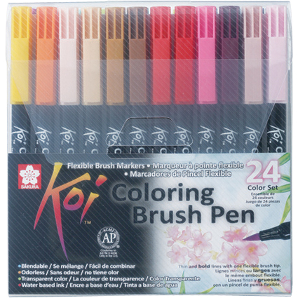 SAKURA Pinselstift Koi Coloring Brush, 24er Etui