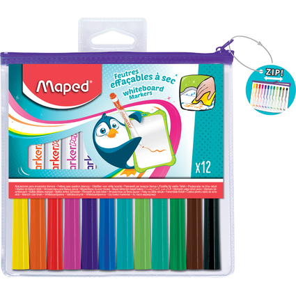 Maped Whiteboard-Marker Marker'Peps,12er Reiverschlutasche