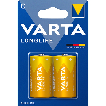 VARTA Alkaline Batterie Longlife, Baby (C/LR14)