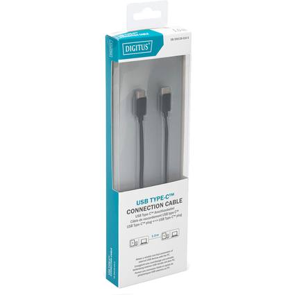 DIGITUS USB 2.0 Kabel, USB-C - USB-C Stecker, 1,0 m