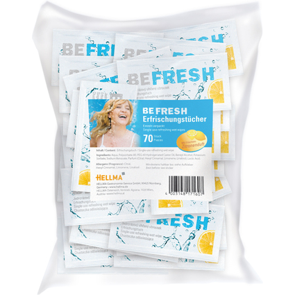 HELLMA Erfrischungstuch "befresh", im Polybeutel