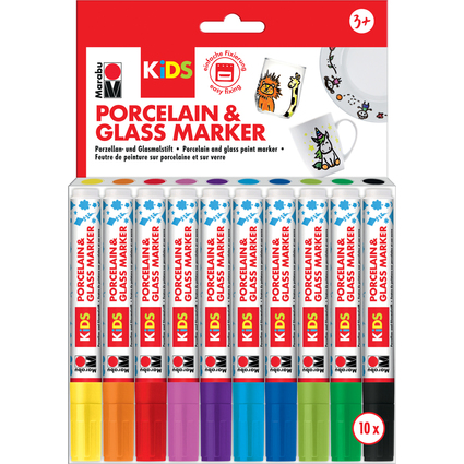 Marabu Marker "Porcelain & Glas KIDS", MEGA FUN