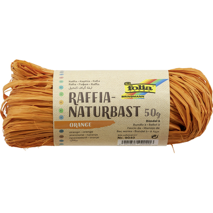 folia Raffia-Naturbast, 50 g, orange