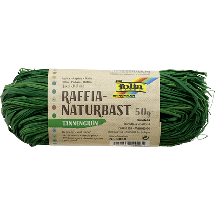 folia Raffia-Naturbast, 50 g, tannengrn