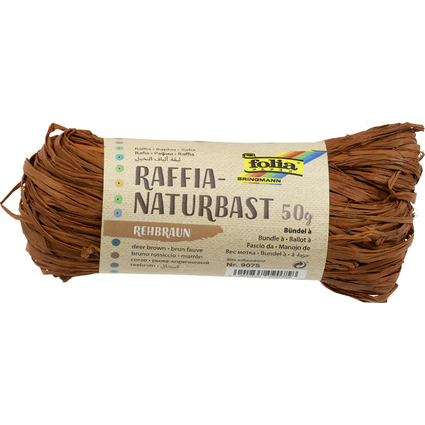 folia Raffia-Naturbast, 50 g, rehbraun