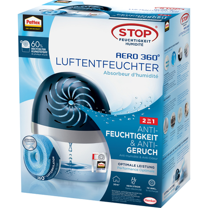 Pattex Luftentfeuchter AERO 360 Grad, fr Rume bis 50 cbm