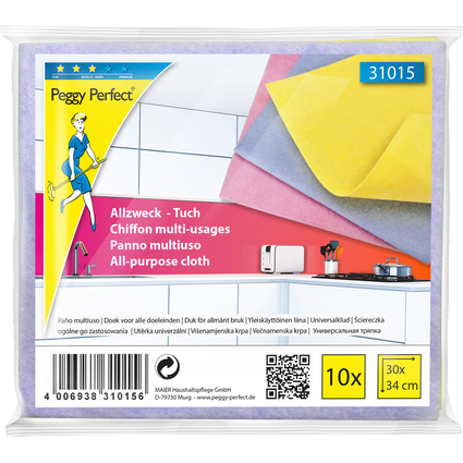 Peggy Perfect Vlies-Allzwecktuch, 10er Pack