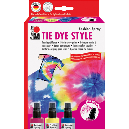 Marabu Textilsprhfarbe "Fashion-Spray", Set TIE DYE STYLE