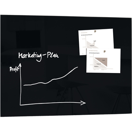 sigel Glas-Magnettafel "artverum", (B)1.200 x (H)900 mm