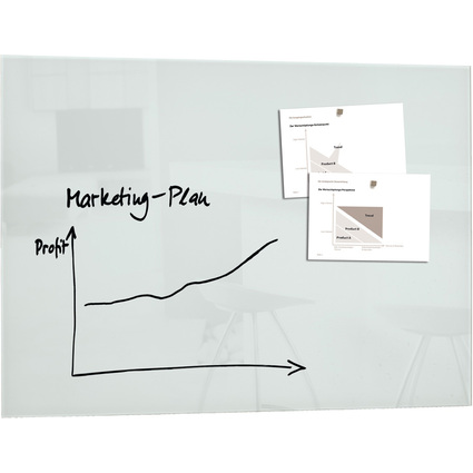 sigel Glas-Magnettafel "artverum", (B)1.200 x (H)900 mm