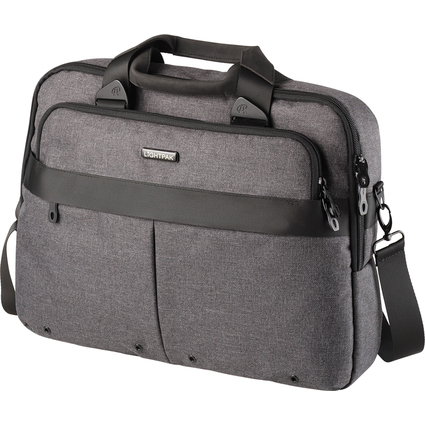 LIGHTPAK Notebook-Tasche WOOKIE, Polyester, grau