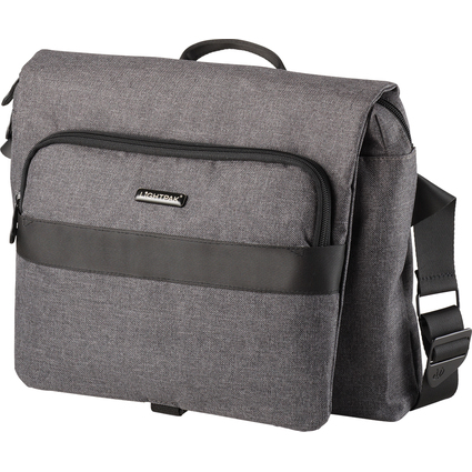 LIGHTPAK Notebook-Umhngetasche "WALKER", Polyester, grau