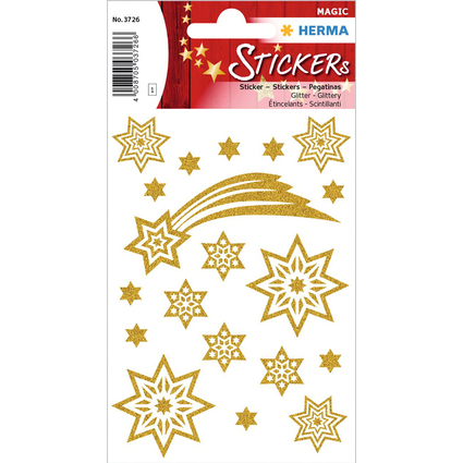 HERMA Weihnachts-Sticker MAGIC "Sterne & Schweif", glittery