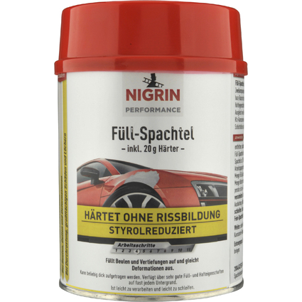 NIGRIN Performance Fll-Spachtel, 1 kg, hellgrau