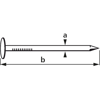 suki. Dachpappstift  2,5 x 25 mm, 400 g, verzinkt