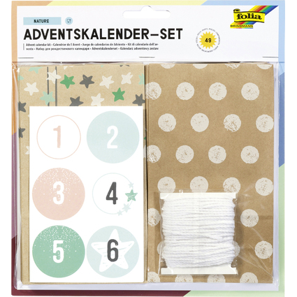 folia Adventskalender 24 Adventsttchen "NATURE"