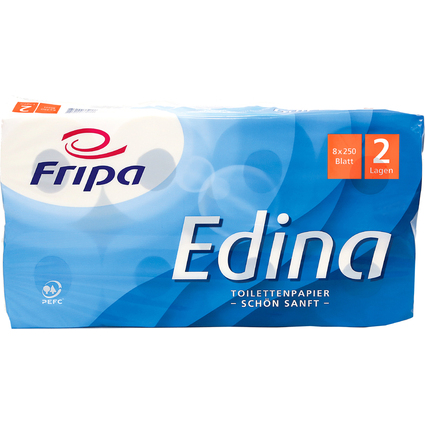 Fripa Toilettenpapier Edina, 2-lagig, hochwei