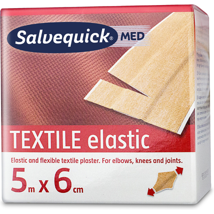 CEDERROTH Salvequick Textilpflaster, elastisch, 60 mm x 5 m