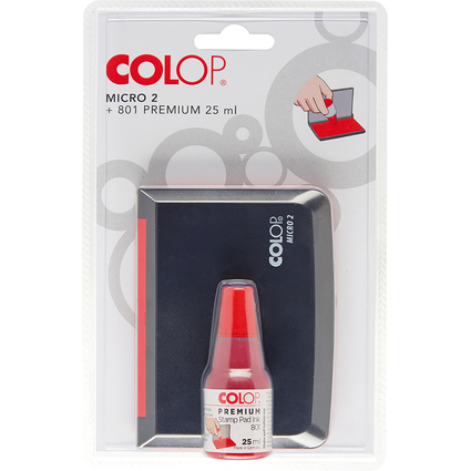 COLOP Kombibox Stempelkissen + Stempelfarbe, blau